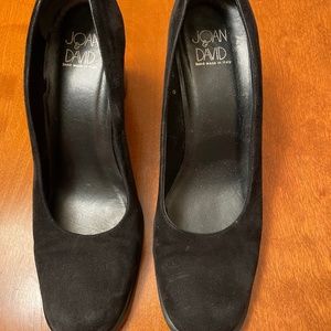 Joan & David Black Suede Heels